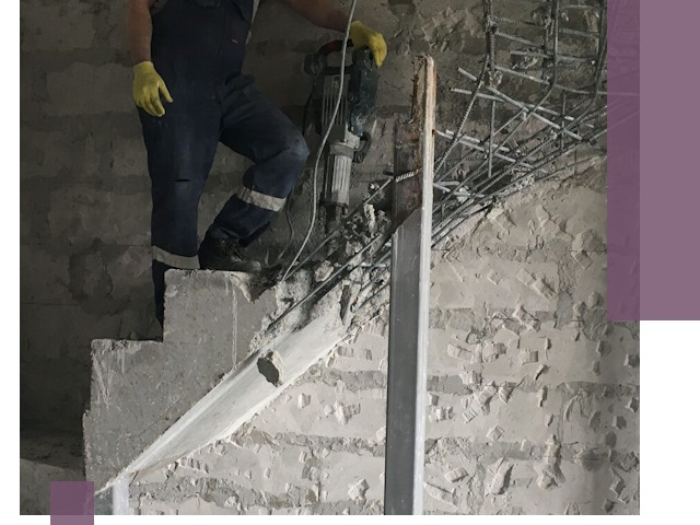 Демонтаж металлических и бетонных лестниц в Новодвинске
