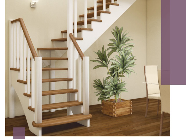 Г-образные лестницы под ключ в Новодвинске — изготовление и монтаж