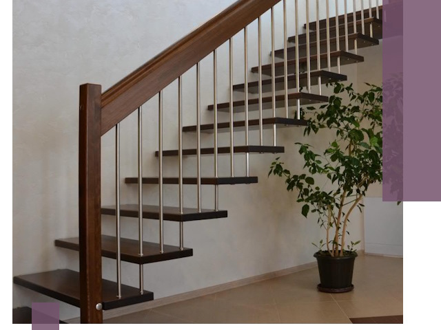 Лестницы на больцах под ключ в Новодвинске – изготовление и монтаж