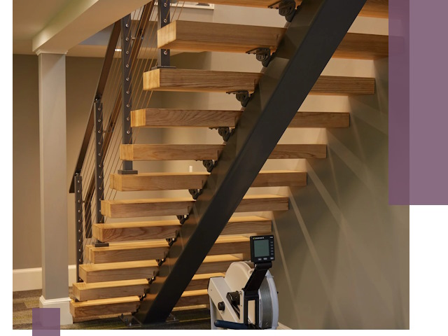 Лестницы на монокосоурах под ключ в Новодвинске - изготовление и монтаж