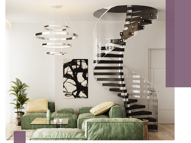 Лестницы для двухуровневой квартиры в Новодвинске — изготовление и монтаж