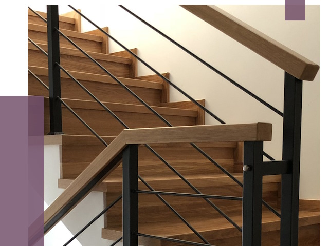 Обшивка металлической лестницы деревом в Новодвинске от 4346 руб.