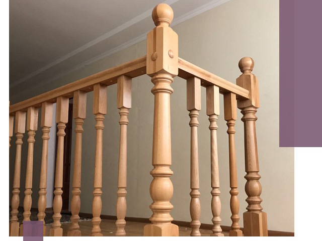 Деревянные перила на заказ в Новодвинске: монтаж и изготовление