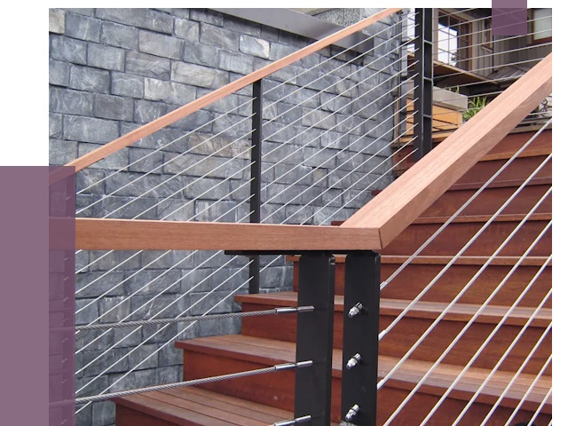 Тросовые перила под ключ в Новодвинске от 7773 руб. 