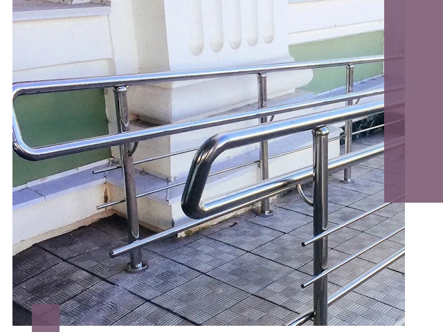 Ограждения пандусов из металла и нержавейки в Новодвинске