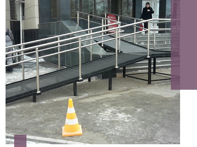 Стационарные пандусы под ключ в Новодвинске — изготовление и монтаж