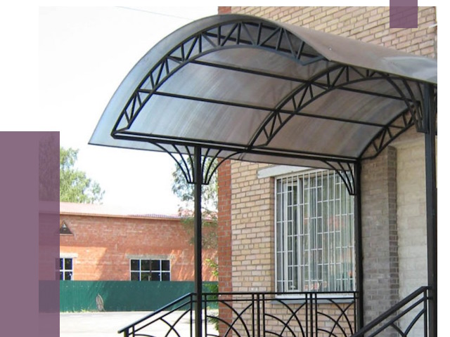 Металлические навесы и козырьки в Новодвинске от 12784 руб.