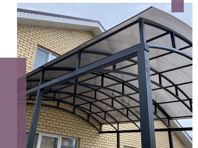 Монтаж козырьков в Новодвинске от 11505 руб. | ПРОЛЁТ-Нвд