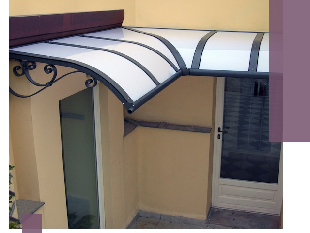 Монтаж козырьков любой сложности в Новодвинске под ключ