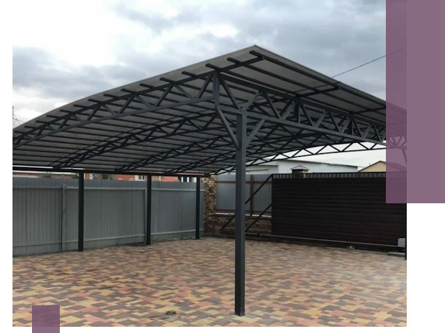 Недорогие навесы под ключ в Новодвинске — изготовление и монтаж