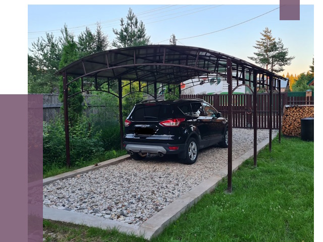 Навесы для автомобиля в Новодвинске от 13142 руб.  | ПРОЛЁТ-Нвд