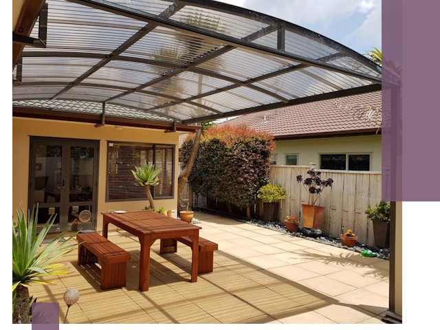 Навесы во двор под ключ в Новодвинске — изготовление и монтаж