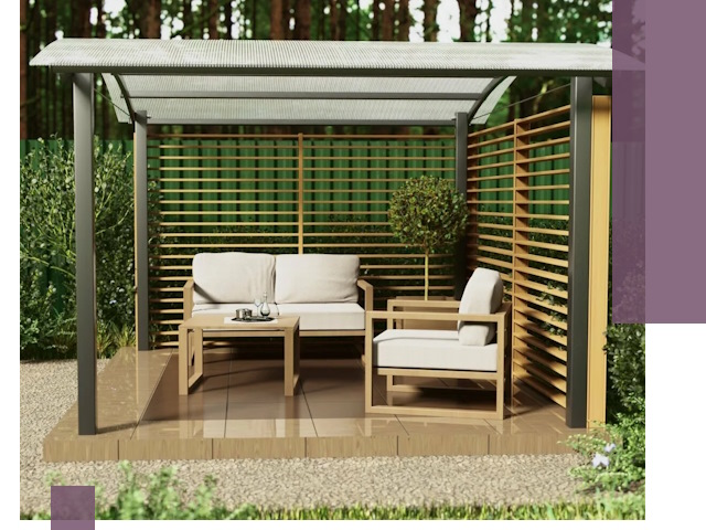 Навесы для дачи в Новодвинске: изготовление, монтаж и демонтаж