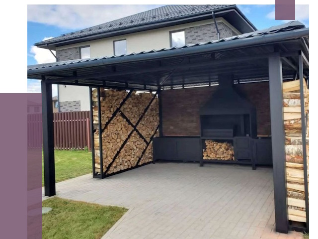 Навесы для барбекю в Новодвинске от 12733 руб. под ключ | ПРОЛЁТ-Нвд