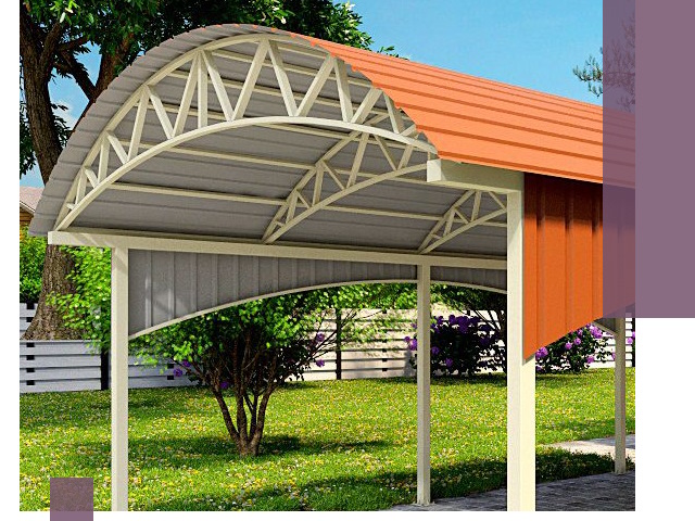 Навесы из профнастила под ключ в Новодвинске — установка и монтаж