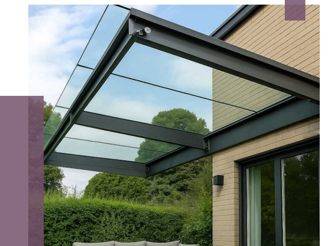 Стеклянные навесы и козырьки в Новодвинске от 12272 руб.