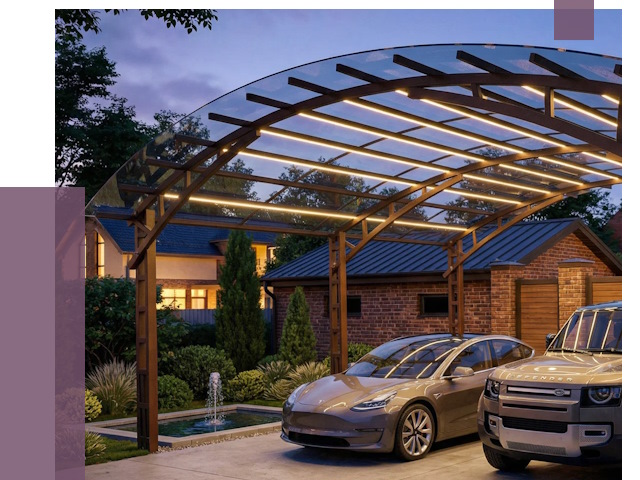 Металлические навесы в Новодвинске от 12681 руб. под ключ — ПРОЛЁТ-Нвд