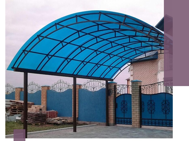 Арочные навесы под ключ в Новодвинске — изготовление и монтаж