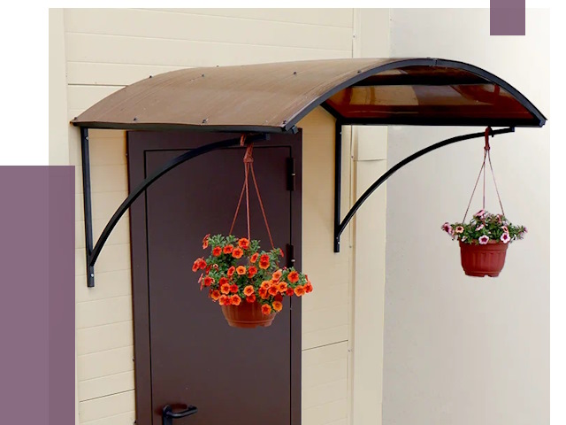 Козырьки над входом в Новодвинске от 14829 руб.  | ПРОЛЁТ-Нвд