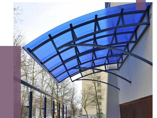 Козырьки из поликарбоната в Новодвинске от 4295 руб. под ключ | ПРОЛЁТ-Нвд