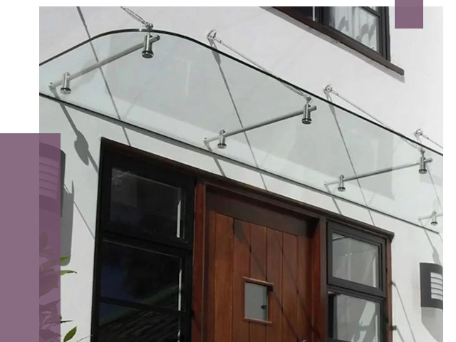 Стеклянные козырьки в Новодвинске от 18920 руб. | ПРОЛЁТ-Нвд