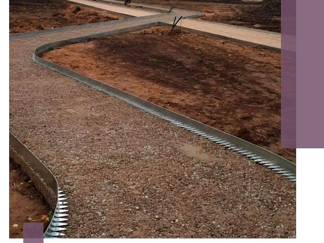 Металлические бордюры под ключ в Новодвинске — изготовление и монтаж