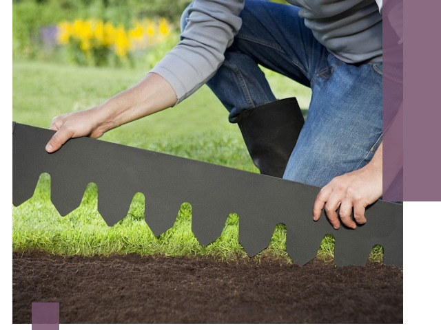 Металлические бордюры для газона в Новодвинске — изготовление и монтаж