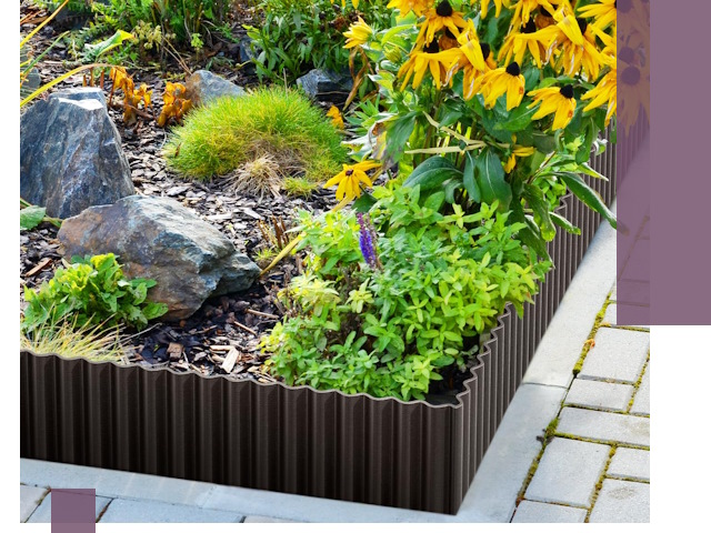 Металлические бордюры для клумб в Новодвинске — производство и монтаж